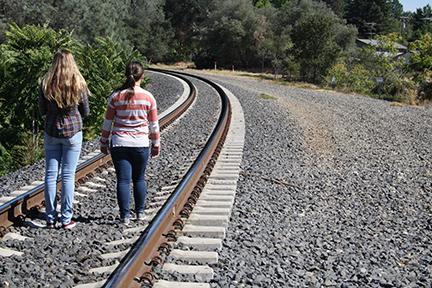 It is not uncommon for Placer students to take risks by walking along railways.