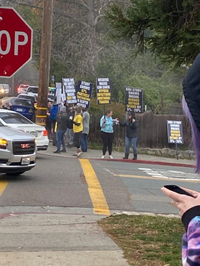 Mask+Protestors+on+campus.